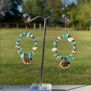 Gold Tone Teardrop Earrings